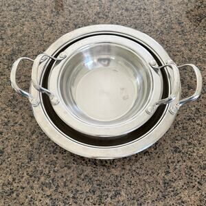 Wolfgang Puck Cafe Collection 8" and 11" Buffet Server Set, Stainless Steel